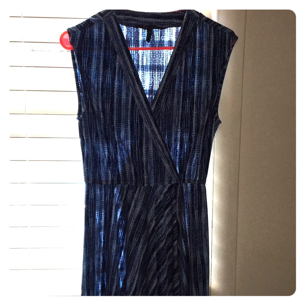 Blue Wrap Style Dress